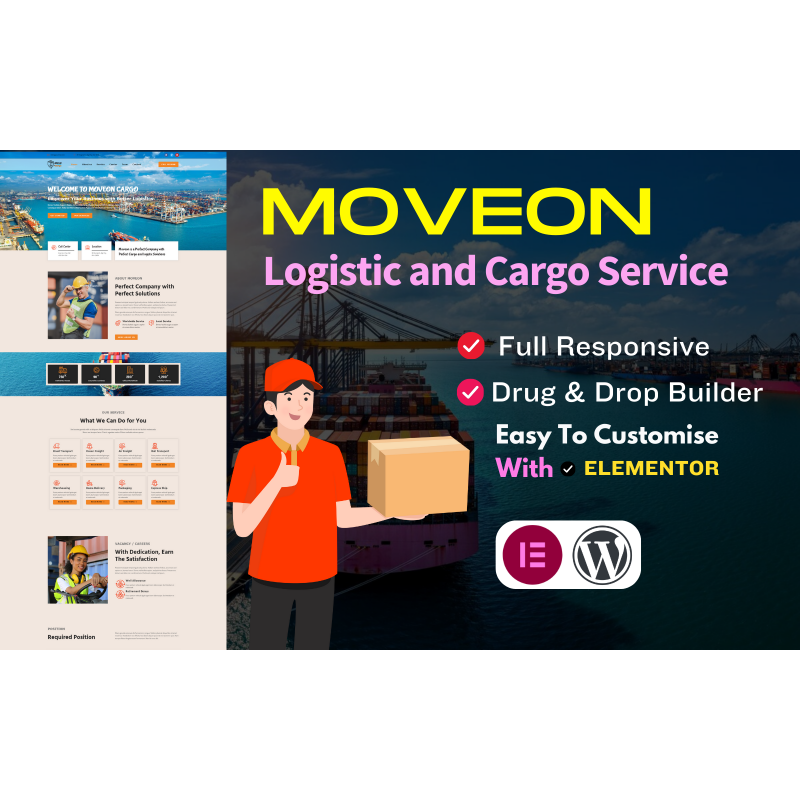 Moveon Logistic and Cargo Service Wordpress Theme
