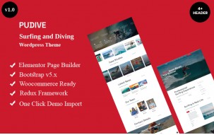 Pudive - Surfing & Diving Wordpress Theme