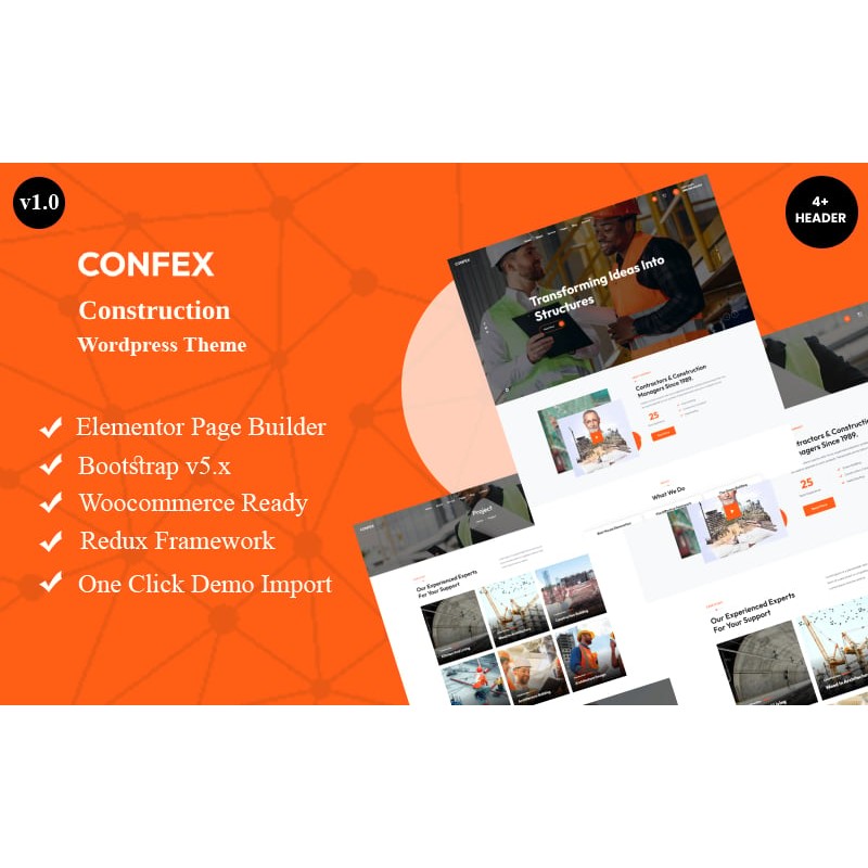 Confex - Construction Wordpress Theme