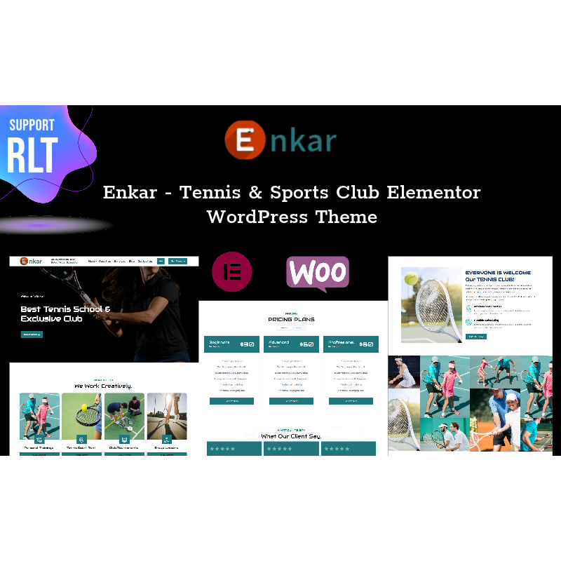 Enkar - Tennis & Sports Club Elementor WordPress Theme