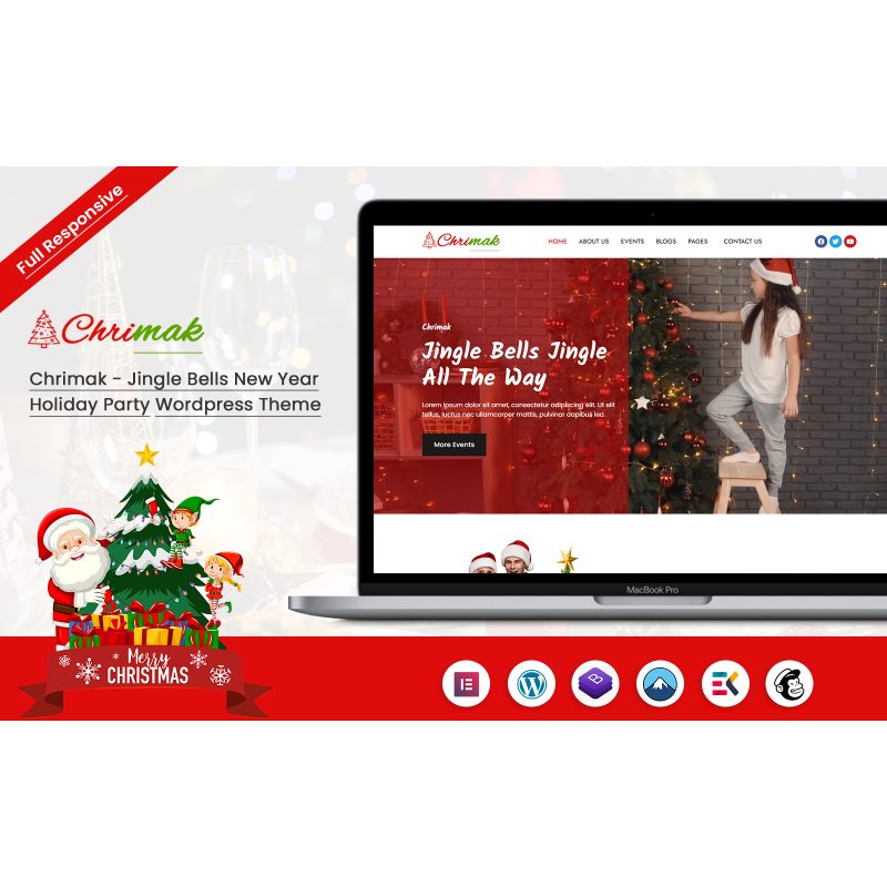 Chrimak - Jingle Bells New Year Holiday Party Wordpress Theme