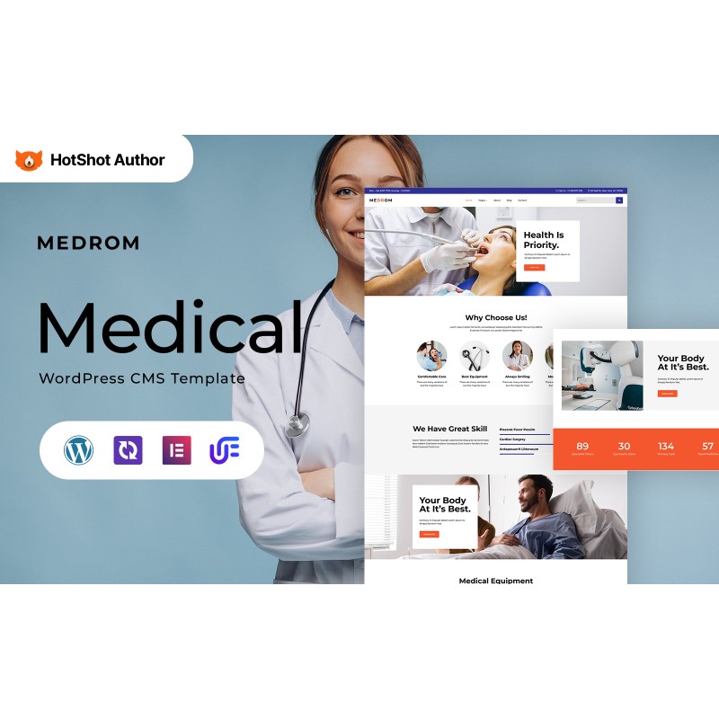 Medrom - Medical Equipment WordPress Elementor Theme