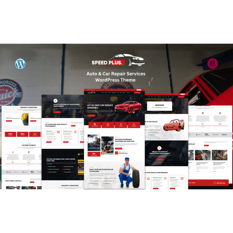 Speed Plus - Auto & Car Repair Services WordPress Theme