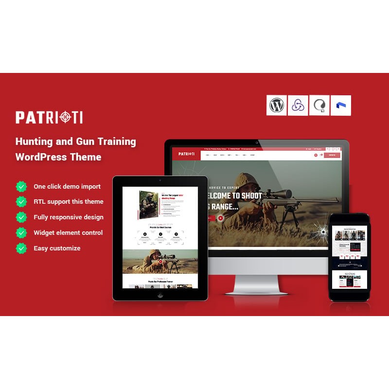 Patrioti - Hunting and Gun Training WordPress Theme