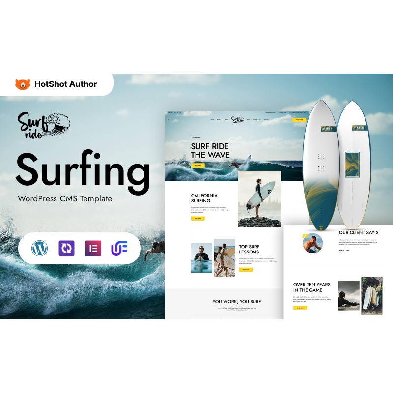 Surfride - Surfing Sports Club WordPress Elementor Theme