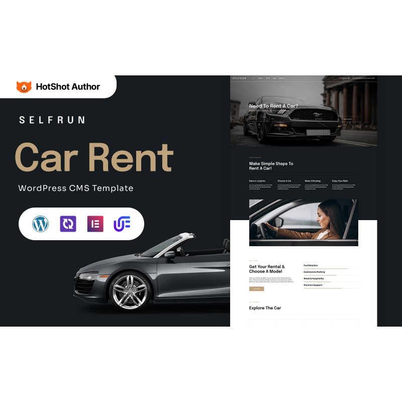 Selfrun - Car Rent WordPress Elementor Theme