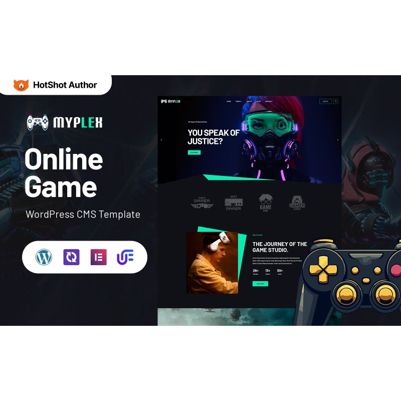 Myplex - Online Games WordPress Elementor Theme