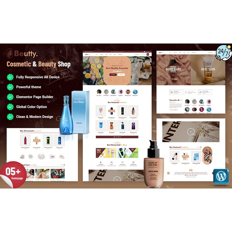 Beutty - Cosmetic and Beauty WordPress Theme