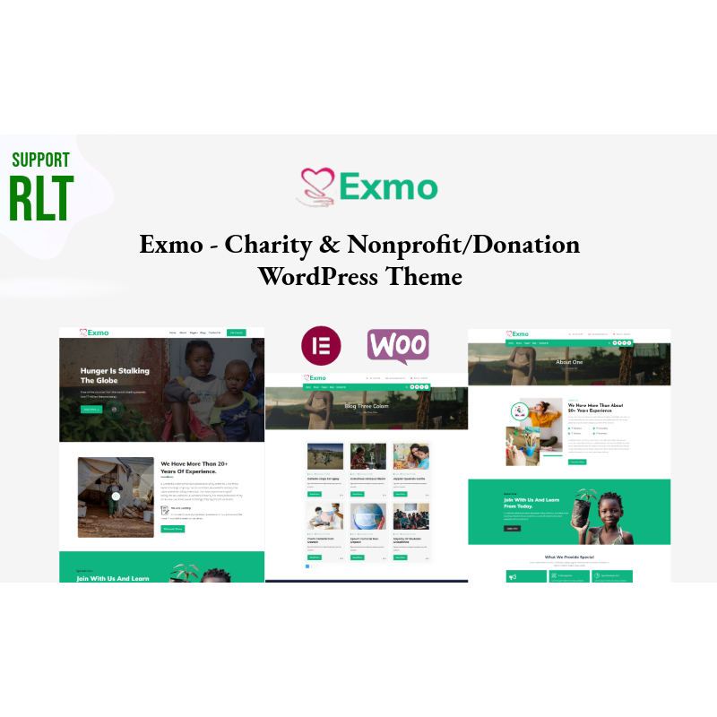 Exmo - Charity & Nonprofit/Donation WordPress Theme