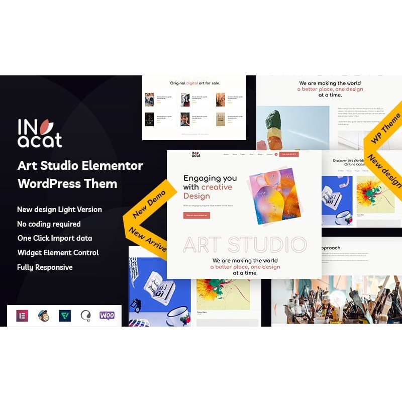 Invacat - Art Studio Elementor WordPress Theme