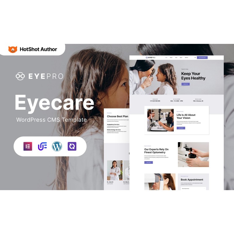 Eyepro - Eye Care Optometrist WordPress Elementor Theme