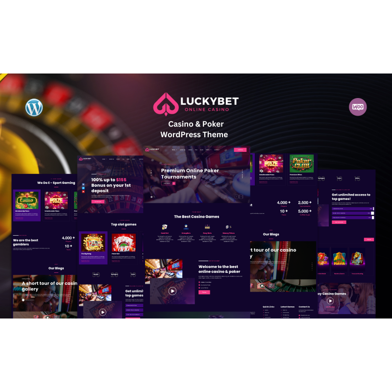 Lucky Bet - Casino & Poker WordPress Theme