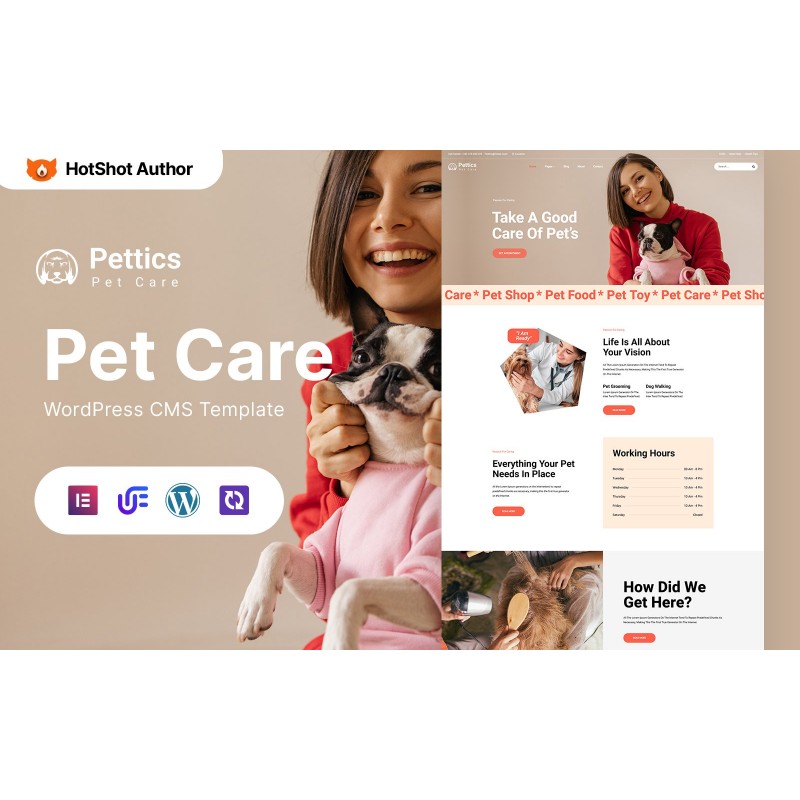 Pettics - Pet Care WordPress Elementor Theme