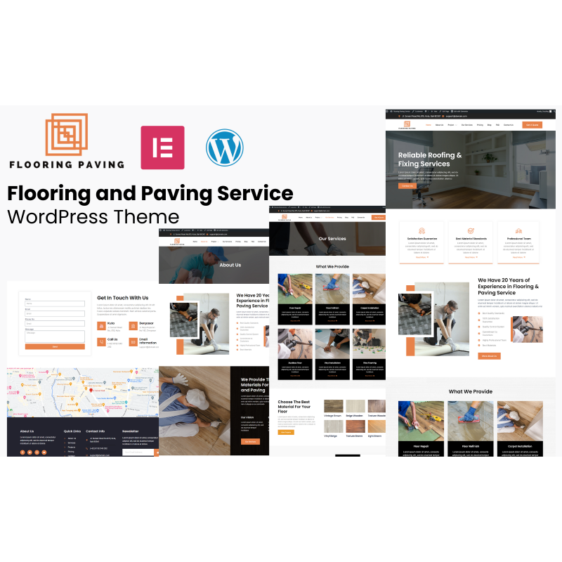 Flooring and Paving Services WordPress Theme