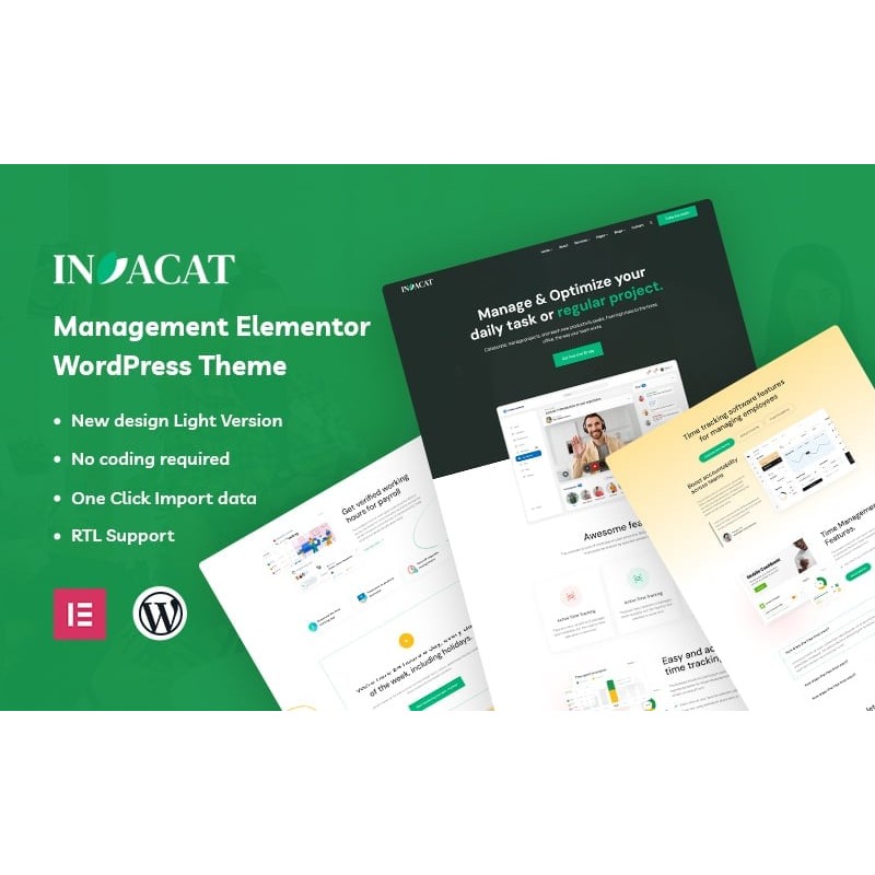 Invacat - Management Elementor WordPress Theme