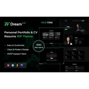 DreamHub &ndash; Personal Portfolio & CV Resume WordPress Theme