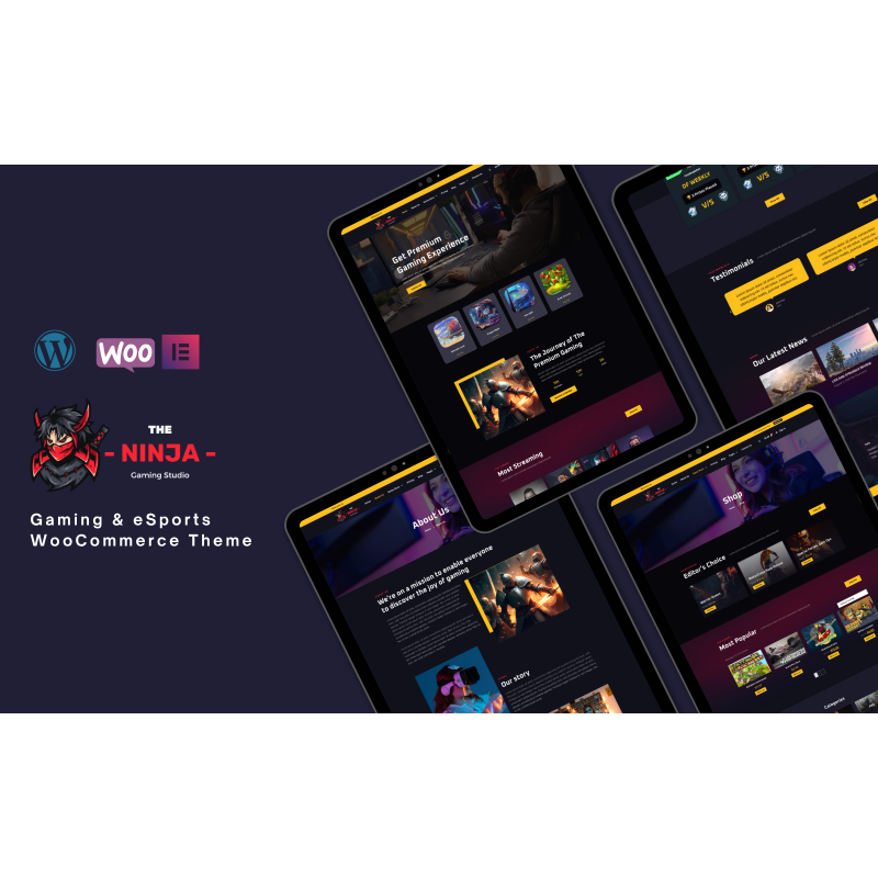 The Ninja Gaming - Gaming & eSports Theme