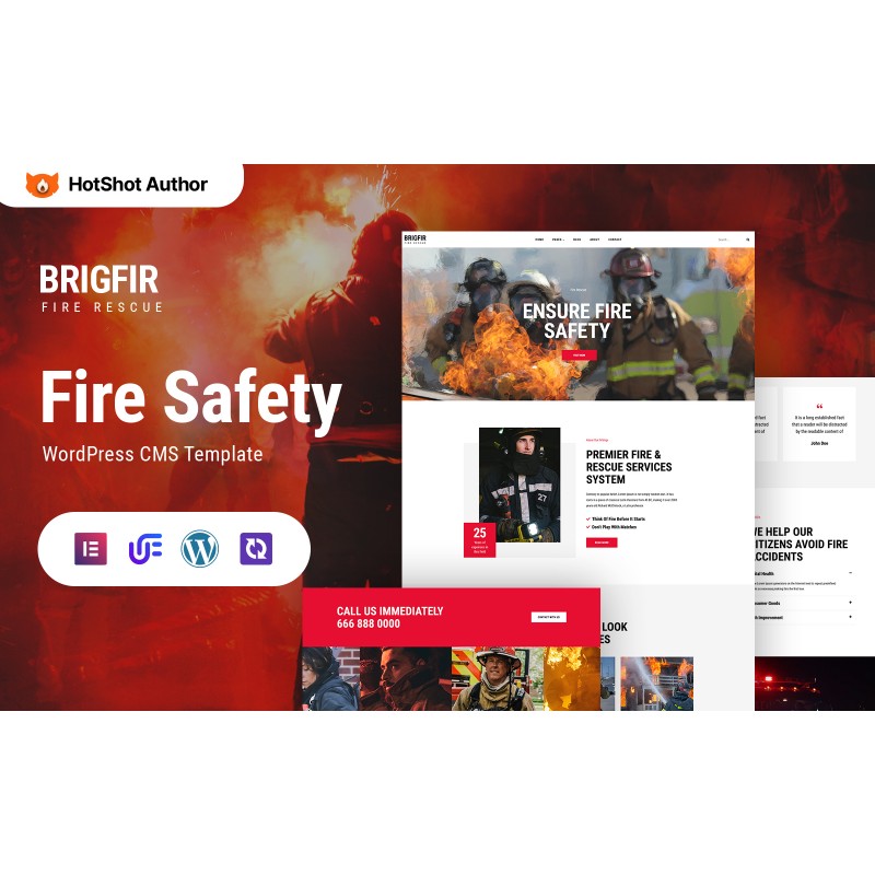 Brigfir - Fire Department and Security WordPress Elementor Theme