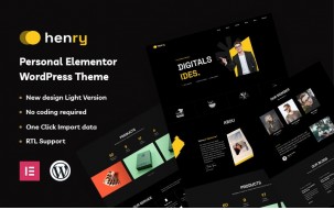 Henry - Personal Elementor WordPress Theme