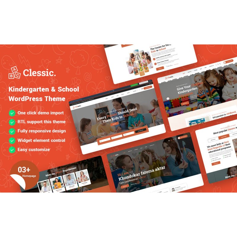 Clessic - Children Kindergarten WordPress Theme