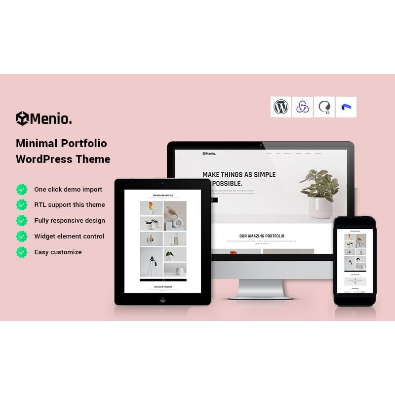 Menio - Minimal Portfolio WordPress Theme
