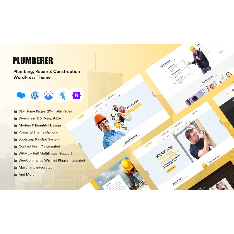Plumberer - Plumbing, Repair & Construction WordPress Theme