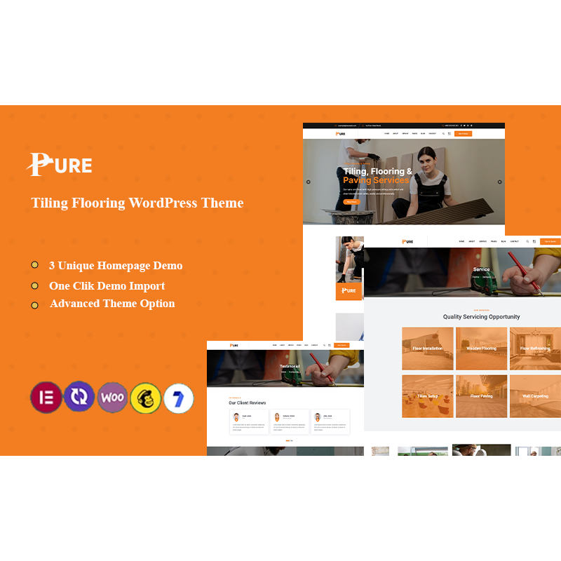 Pure - Tiling & Flooring Wordpress Theme