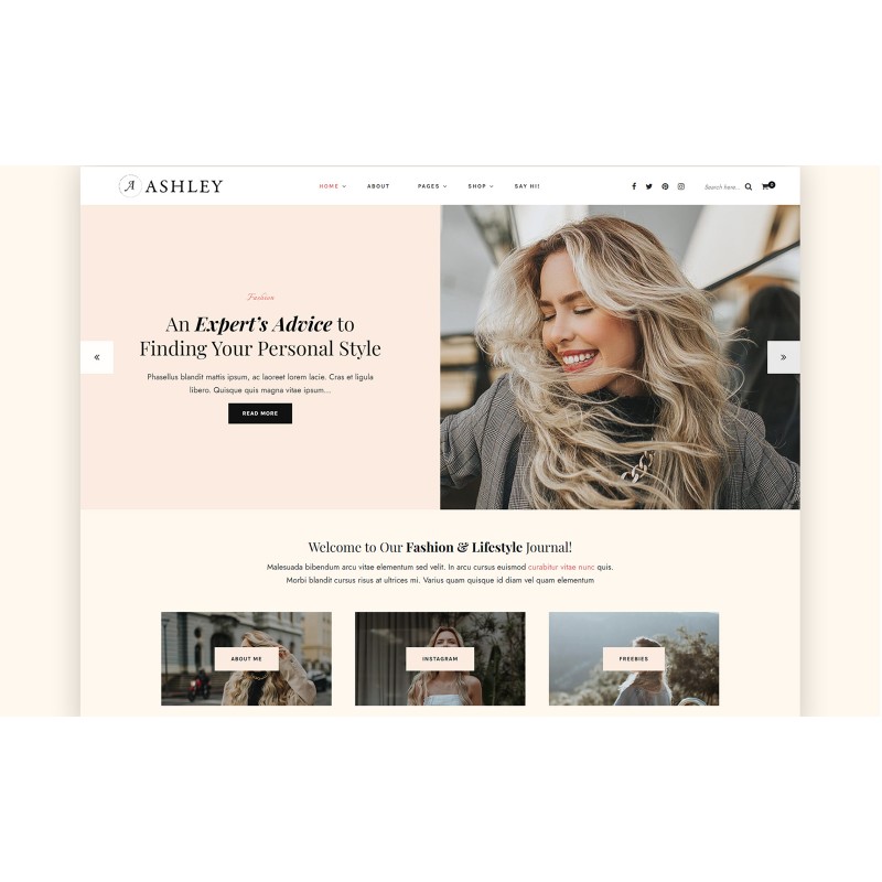 Ashley - A Personal Lifestyle WordPress Blog Theme