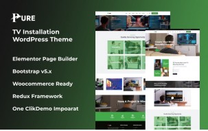Pure - Tv Installation Wordpress Theme