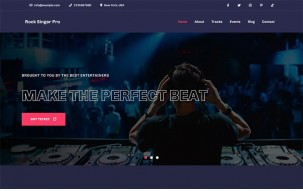 Rock Singer Pro - Unique and Modern WordPress Theme