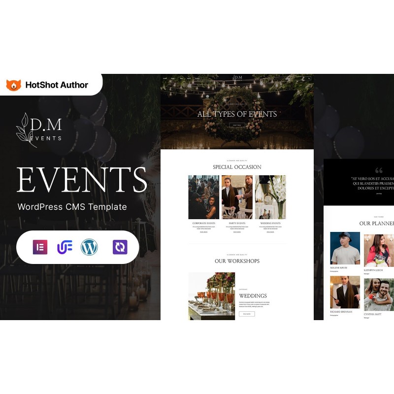 D.M Events - Events Planner And Wedding Planner WordPress Theme