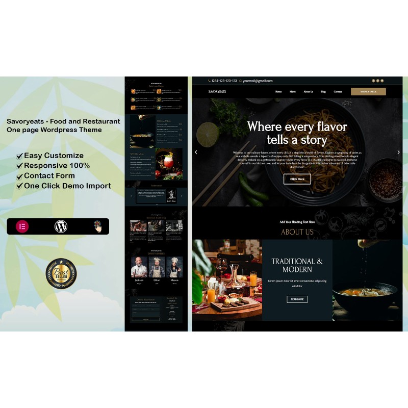 Savoryeats - Food and Restaurant WordPress Theme