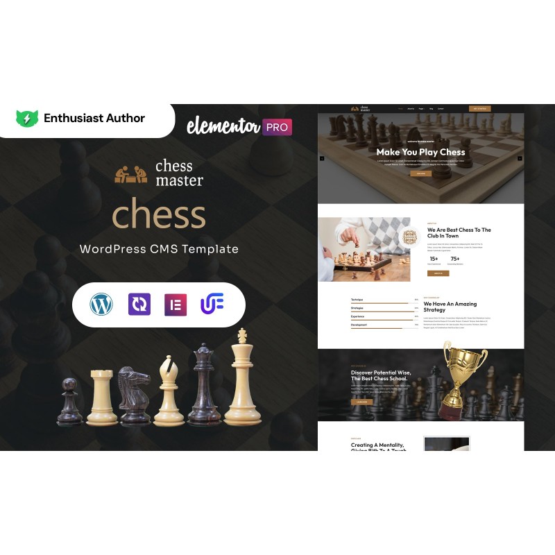 Chess master - Chess Club WordPress Elementor Theme
