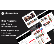 Elementor Blog Magazine and News Wordpress Theme