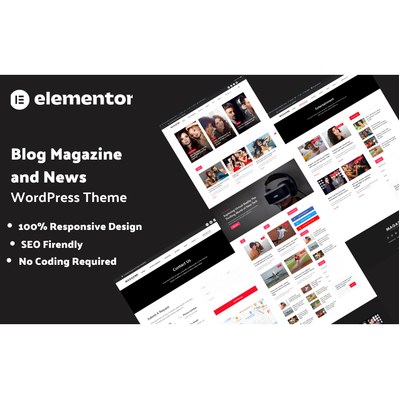 Elementor Blog Magazine and News Wordpress Theme