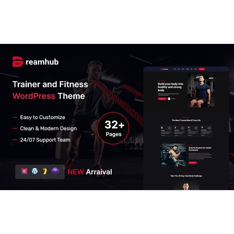 DreamHub &ndash; Personal Trainer and Fitness WordPress Theme