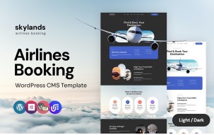 Skylands - Airline Tickets Multipurpose WordPress Elementor Theme