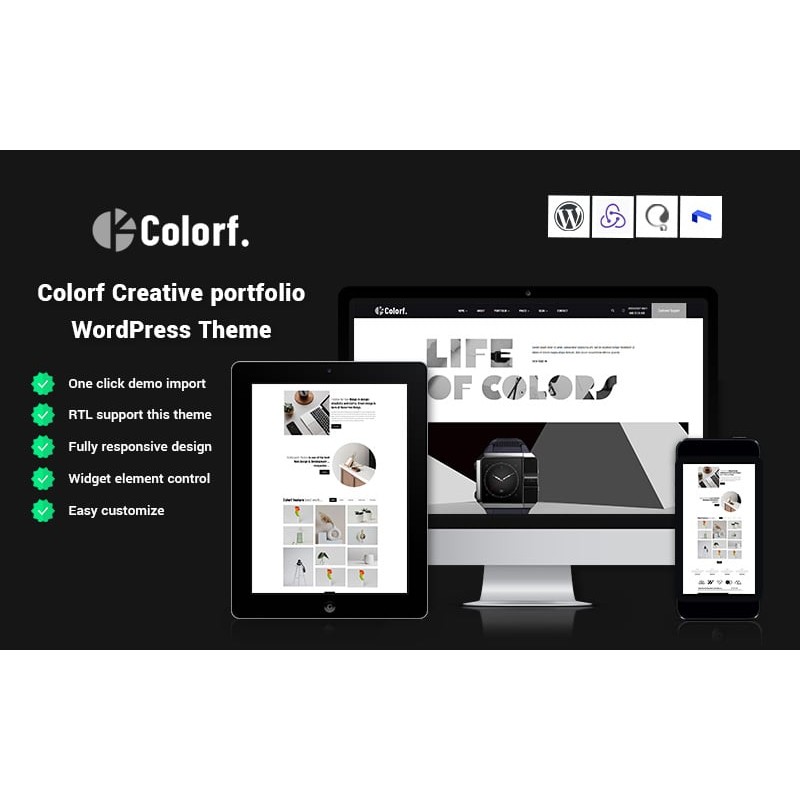 Colorf - Creative portfolio WordPress Theme