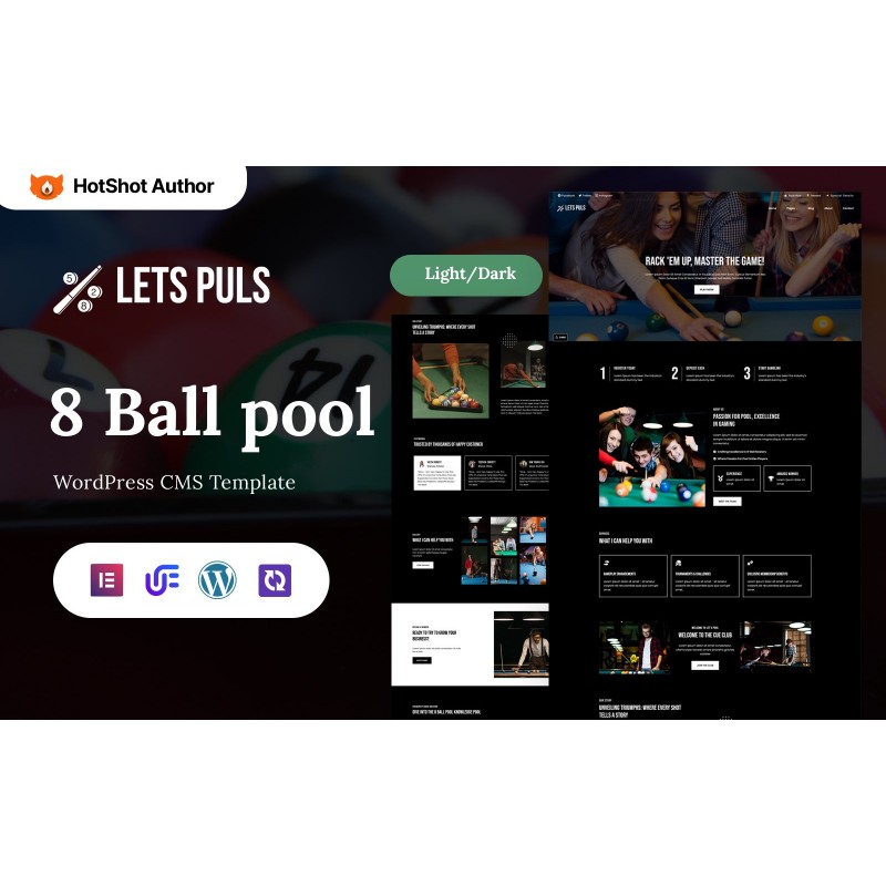 Lets Puls - Billiard Club WordPress Elementor Theme