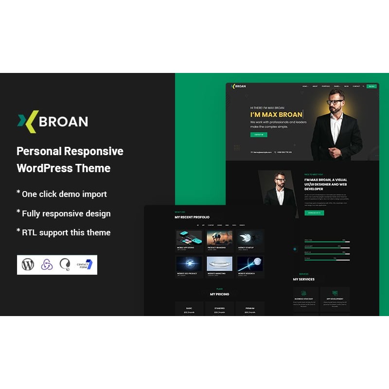 Broan - Personal Responsive WordPress Theme