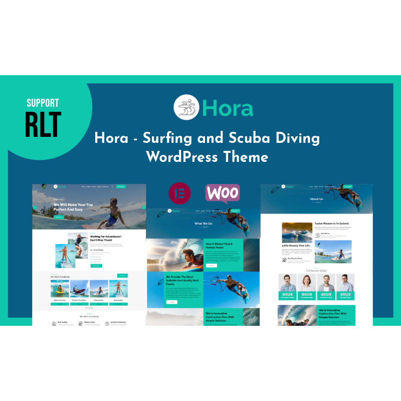 Hora - Surfing and Scuba Diving WordPress Theme.