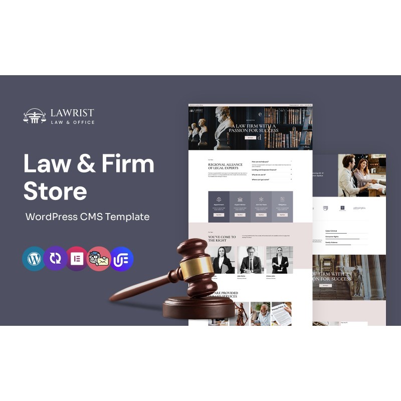 Lawrist - Law Firm And Lawyer WordPress Elementor Theme