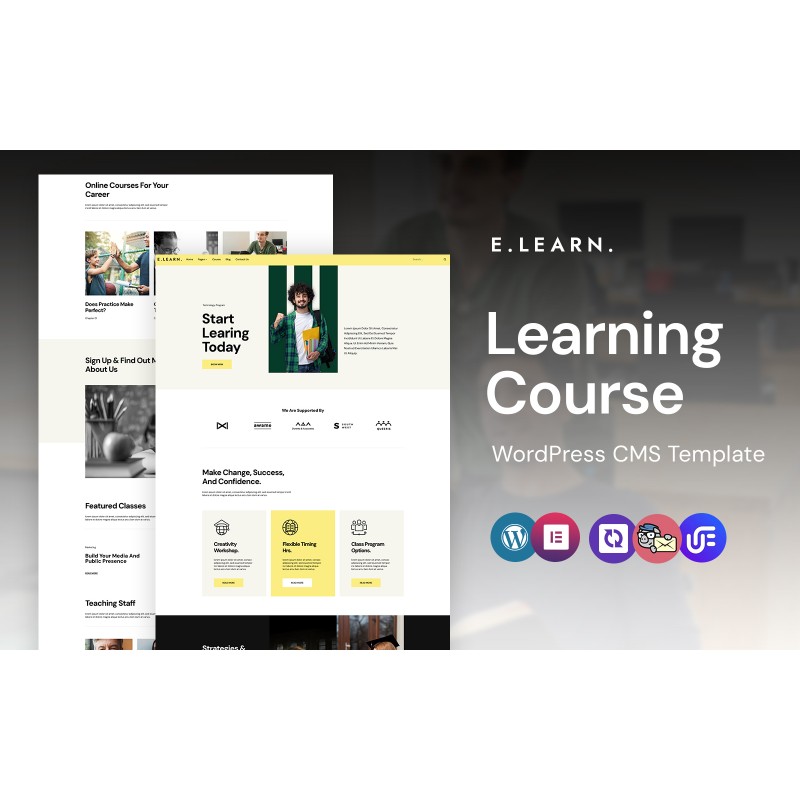 E-Learn - Online Learning Courses WordPress Elementor Theme