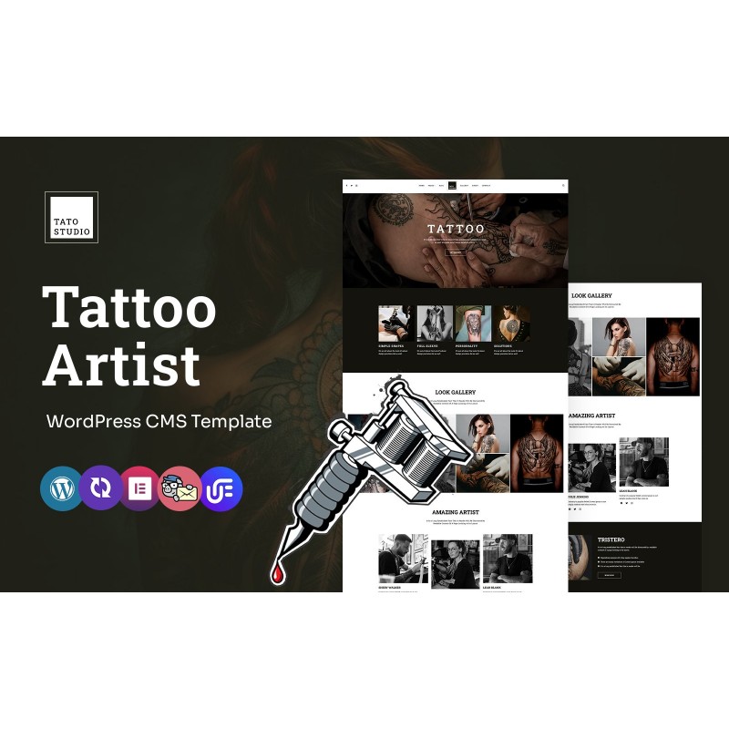 Tato Studio - Tattoo Artist Multipurpose WordPress Elementor Theme