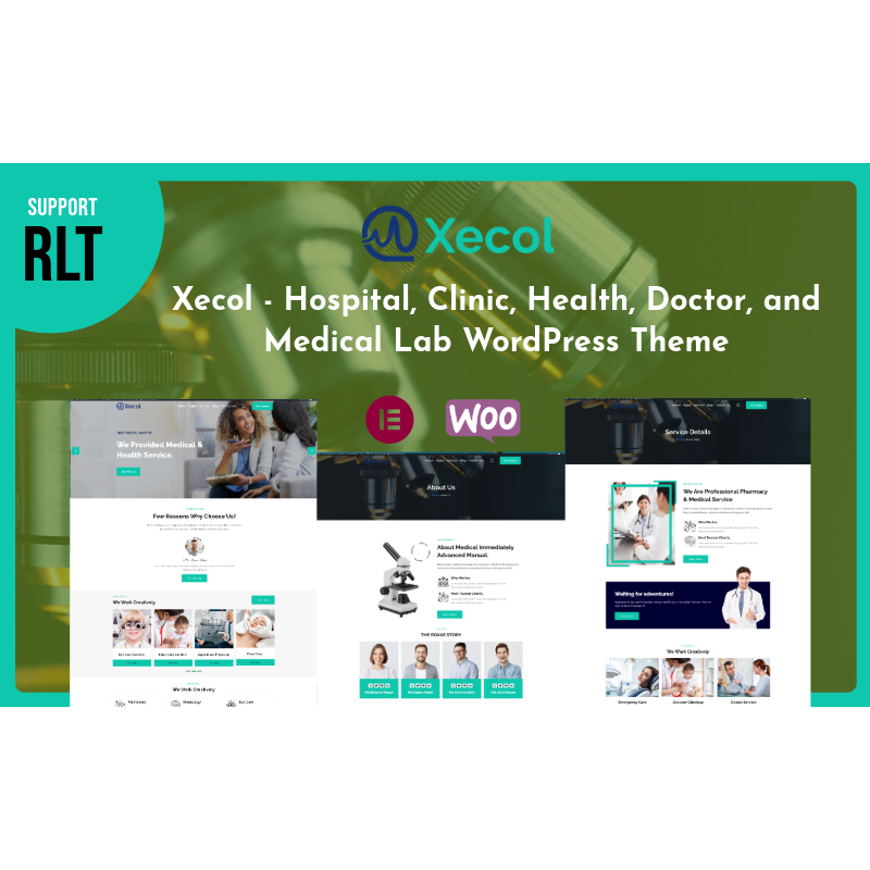 Xecol - Hospital, Diagnostic, Clinic, and Medical Lab Elementor Multipurpose WordPress Theme