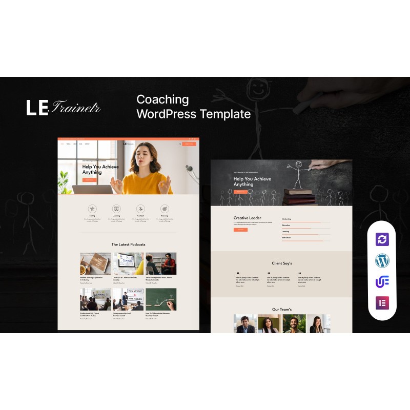 Letrainer - Life Coach WordPress Elementor Theme