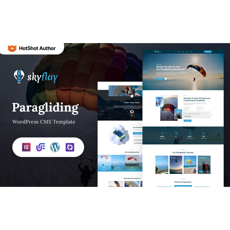 Skyflay - Paragliding, Skydiving And Adventure WordPress Theme
