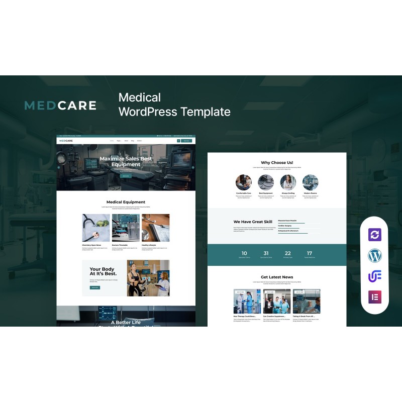 Medcare - Medical Equipment WordPress Elementor Theme