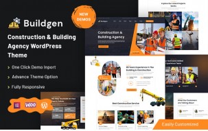 Buildgen - Construction & Building Agency WordPress Theme
