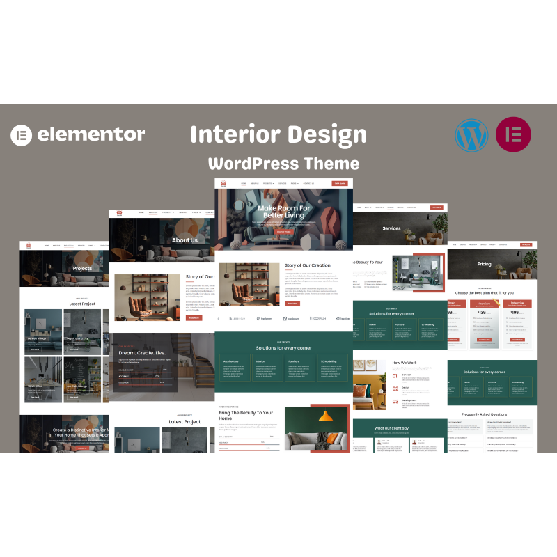 Furniture & Interior Design Elementor WordPress Theme